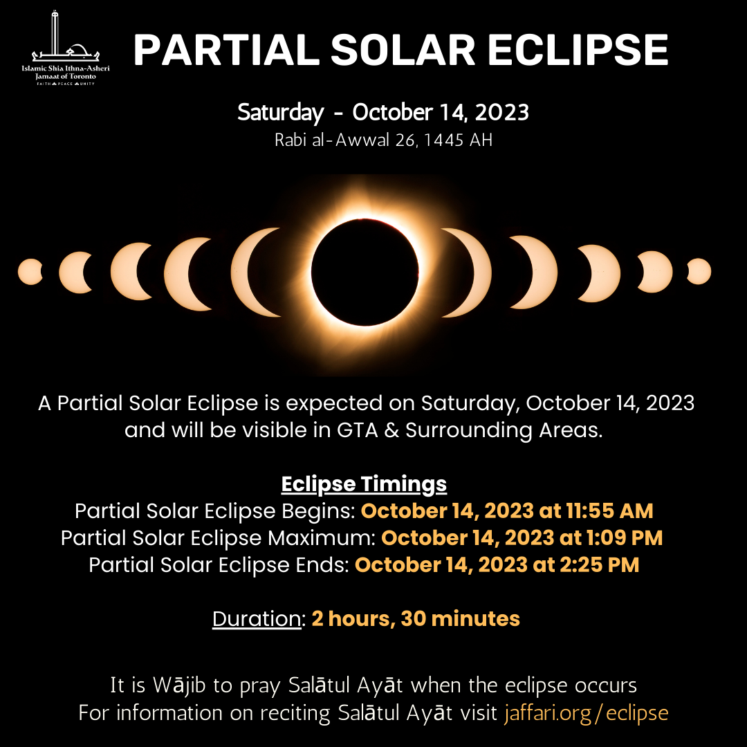 Partial Solar Eclipse October 14, 2023 ISIJ of Toronto